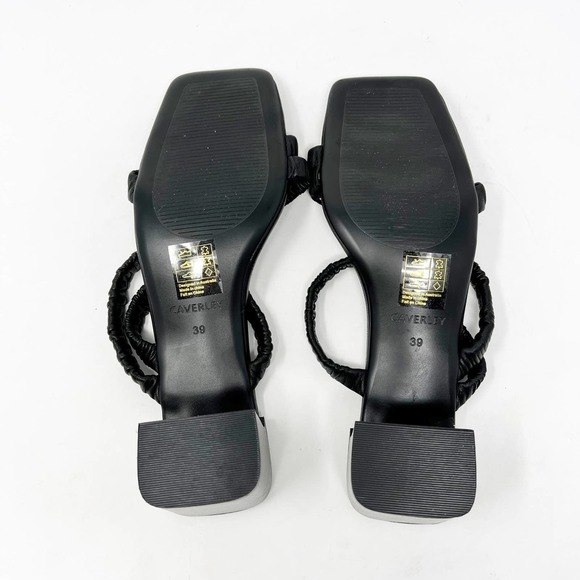 Caverley Annie Mule in Black Leather Strappy Sandal Size 39 - Picture 5 of 6